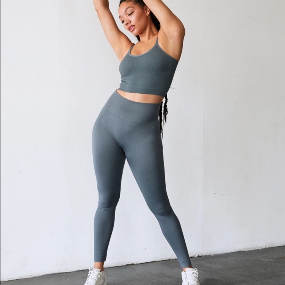SETactive Sculptflex Seamless Leggings In Slate Size Medium Large